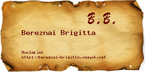 Bereznai Brigitta névjegykártya