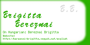 brigitta bereznai business card
